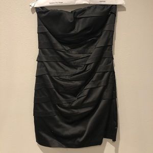 Short Body Conforming Black Dress